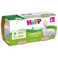 OMO HIPP Coniglio+Verd.2x80g